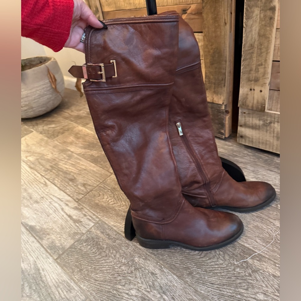 Vince Camino Over the  Knee  Leather Riding Boots